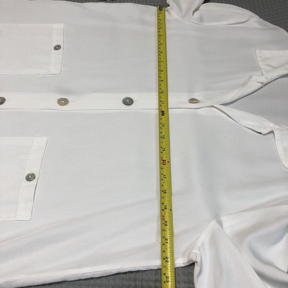 Bryn Walker Button Down Tunic Womens Small White Lyocell Coastal Lagenlook USA - Picture 11 of 15